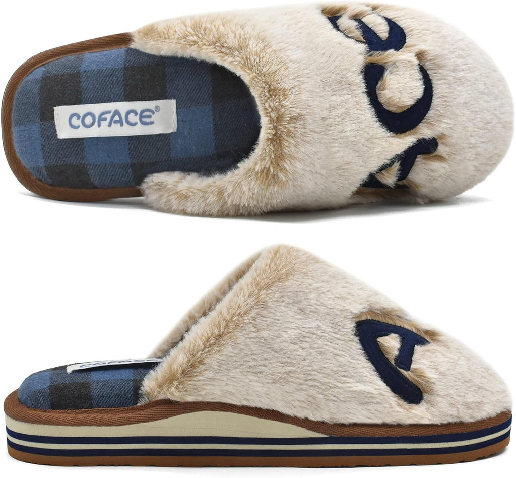 House Slippers for Women, Womens Fuzzy Slippers 8.5 Blue