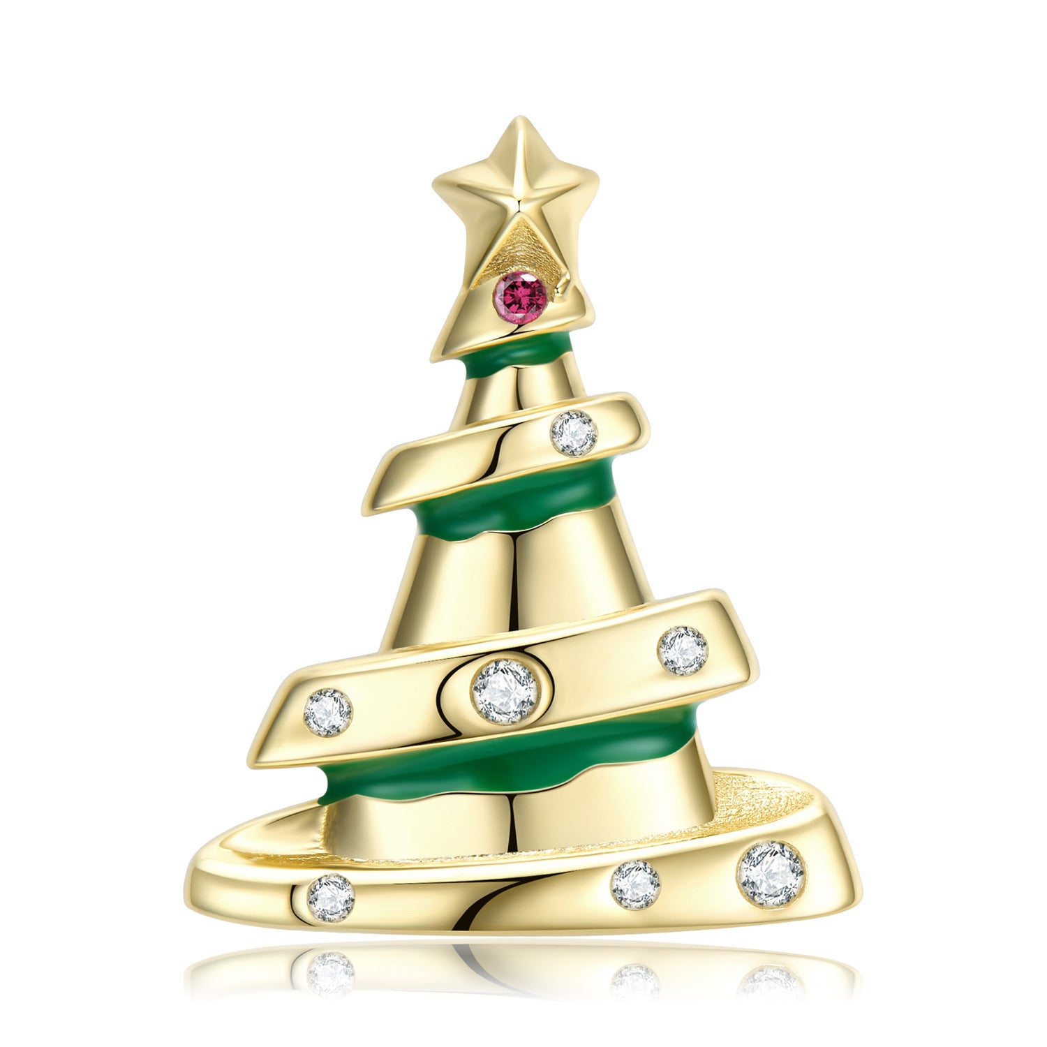 Original Design Christmas Necklace Christmas Crown S925 Sterling Silver Electroplating 14K Gold
