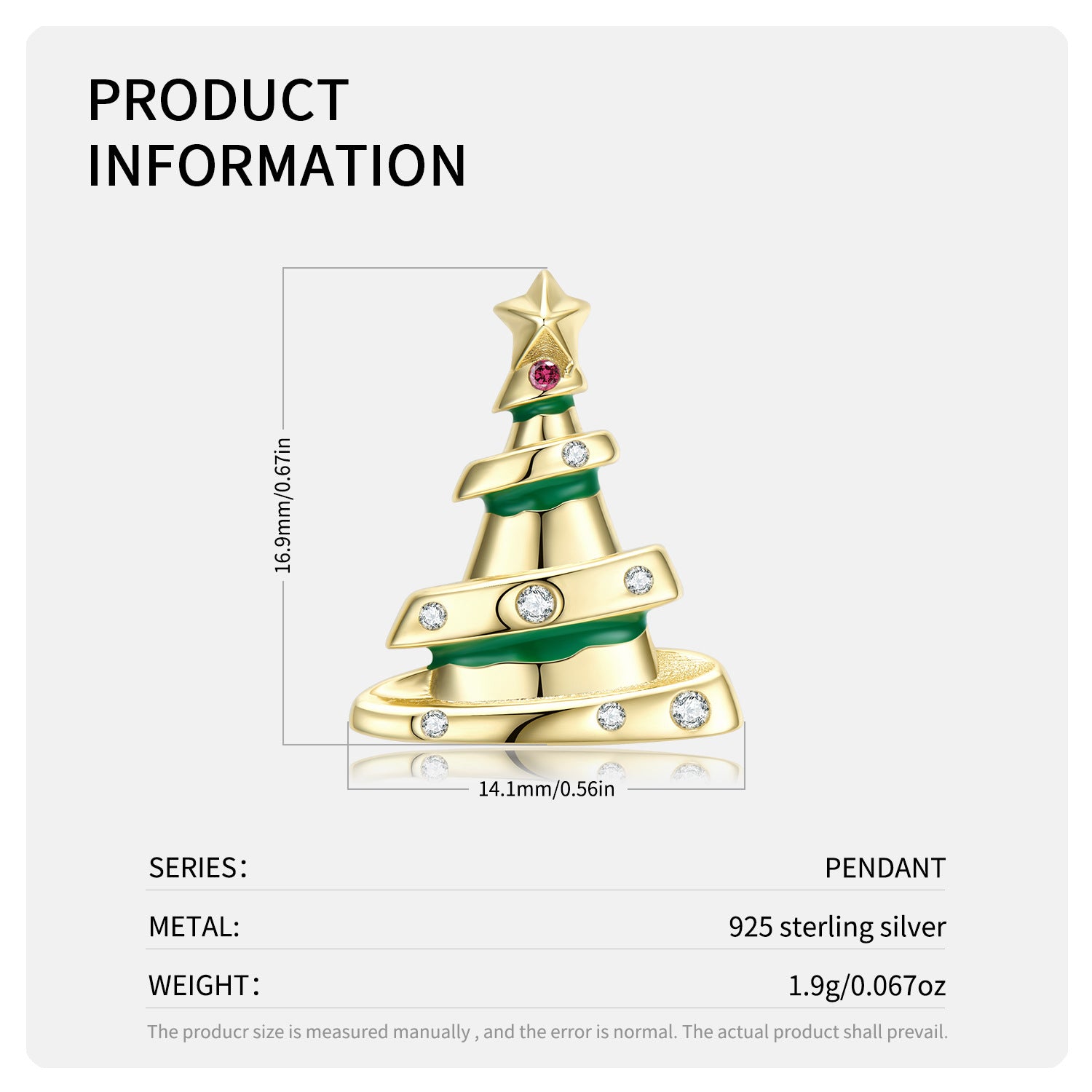 Original Design Christmas Necklace Christmas Crown S925 Sterling Silver Electroplating 14K Gold